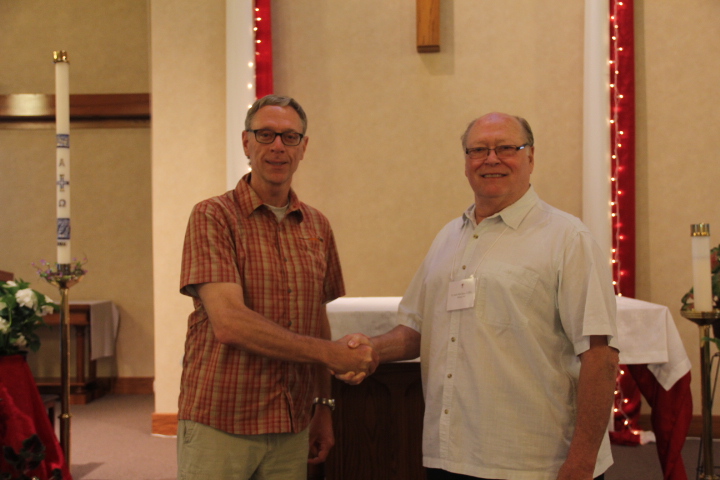 Precious Blood Frs. Matthew Link, left, and Jack McClure