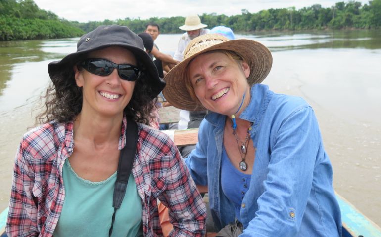 Tropical biologist Alicia Ibañez, left, with the author on the Tuira River in Matusagaratí. (Provided photo)