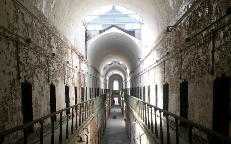 A view inside of Eastern State Penitentiary, cell block 7. (Mariam Williams)