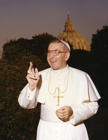 Pope John Paul I, the "smiling pope," is pictured at the Vatican in 1978. (CNS file photo/L'Osservatore Romano) 