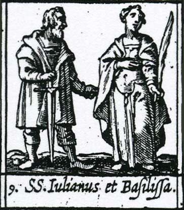 Julian und Basilissa By Ribadineira: Generale legende der Heyligen [Public domain], via Wikimedia Commons