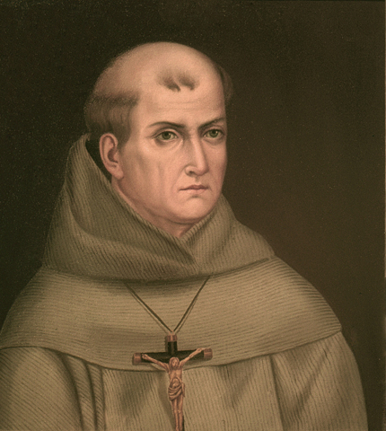 Blessed Junipero Serra in an undated oil-on-canvas painting by Franciscan Fr. Jose Mosqueda (CNS/Courtesy of Santa Barbara Mission Archive-Library) 