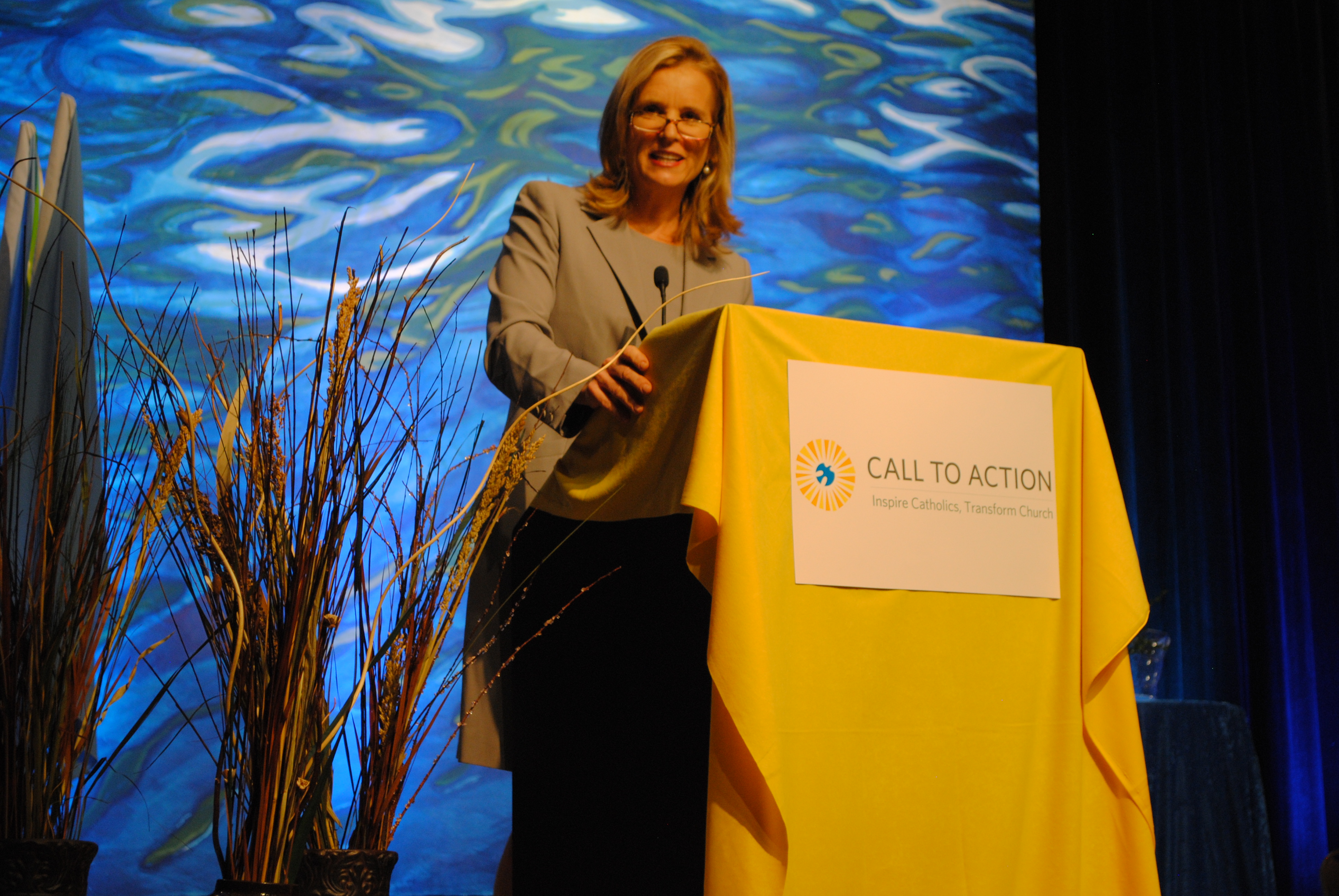 Kerry Kennedy gives the first keynote address at the 2014 Call To Action Conference in Memphis. (NCR photo/Mick Forgey)