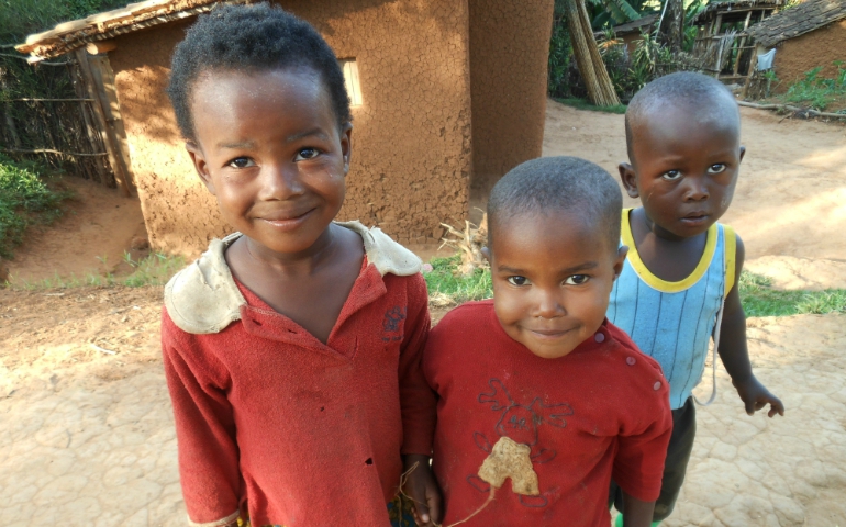2. East African boys smile for Sr. Kathie Shea's camera: "Children with their wide smiles and ticklish laughs always touched me. They let me see beyond the immediate circumstances and enjoy the present moment with them." (Kathie Shea)