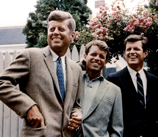 Brothers John, Robert and Edward Kennedy in Hyannis Port, Mass., in this photograph taken in July 1960. (CNS/Reuters/Courtesy John F. Kennedy Library and Museum)