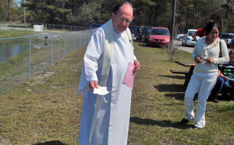 Fr. Rick LaBrecque during an all-parish barbecue and bilingual prayer service in 2005 in Conway, S.C. (Fr. Rick LaBrecque)