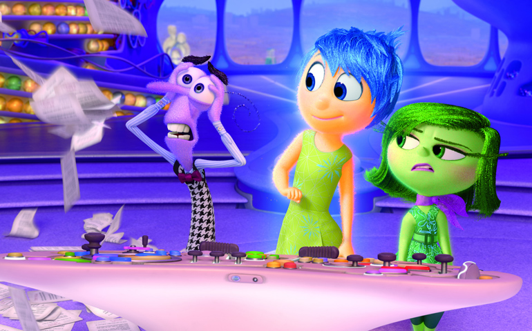 Fear, Joy and Disgust in "Inside Out" (CNS/Courtesy Disney-Pixar) 