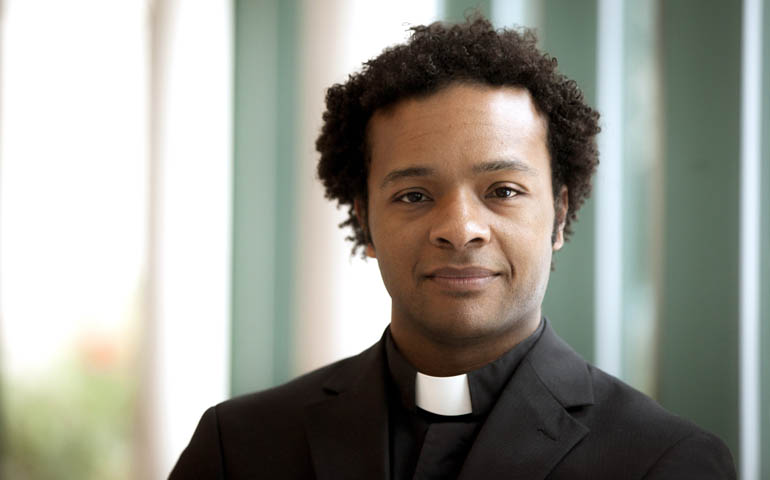 Lorenzo Herman, a Jesuit scholastic studying in Seattle, is the new president of the National Black Catholic Seminarians Association. (CNS/Nancy Phelan Wiechec)