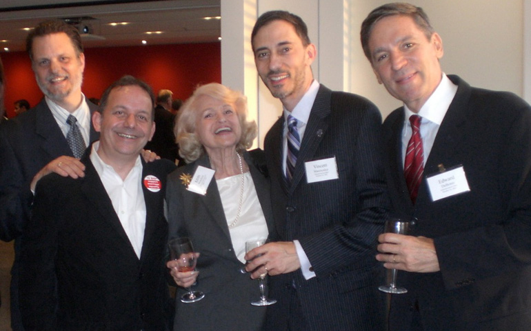 From left: Thomas Moulton; Moulton's husband, Brendan Fay; Edie Windsor; Vincent Maniscalco and Edward DeBonis. The four men are members of the New York City chapter of DignityUSA.