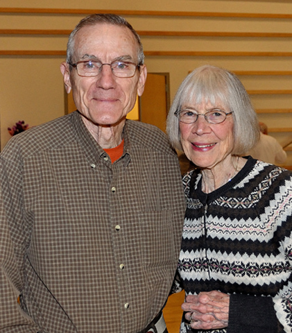 Mary Eoloff, right, and her husband, Nick
