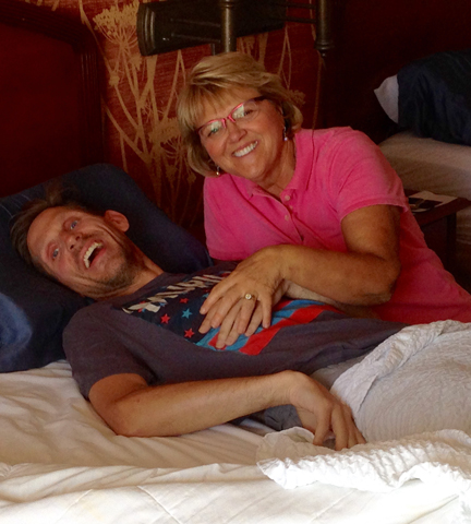 Retired Maj. Darren Baldwin and his mother, Fran Wesseling, a member of Good Shepherd Parish, Cincinnati, Ohio. (Photo courtesy Wesseling family)