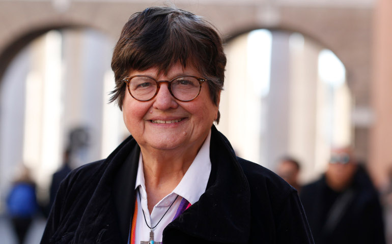 St. Joseph Sister Helen Prejean: "I remember thinking clearly, really clearly, 'The people are never going to get close to this. It's a secret ritual. I've been brought in as a witness, so I've got to tell a story.' " (CNS/Paul Haring)