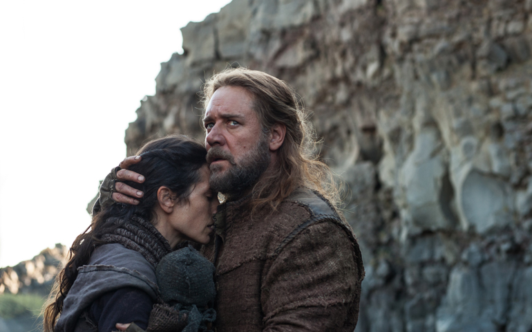 Jennifer Connelly and Russell Crowe star in a scene from the movie "Noah." (CNS/Paramount)