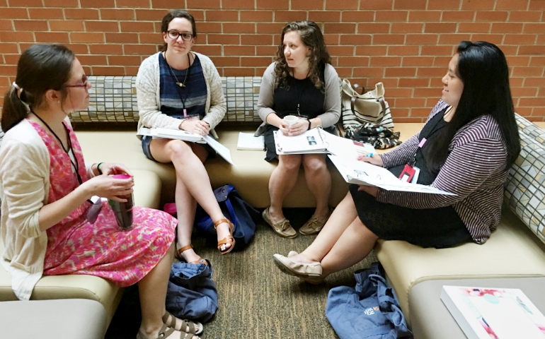 An action-plan working group talks during the GIVEN Forum in June 2016. (GSR photo/Dawn Araujo-Hawkins)