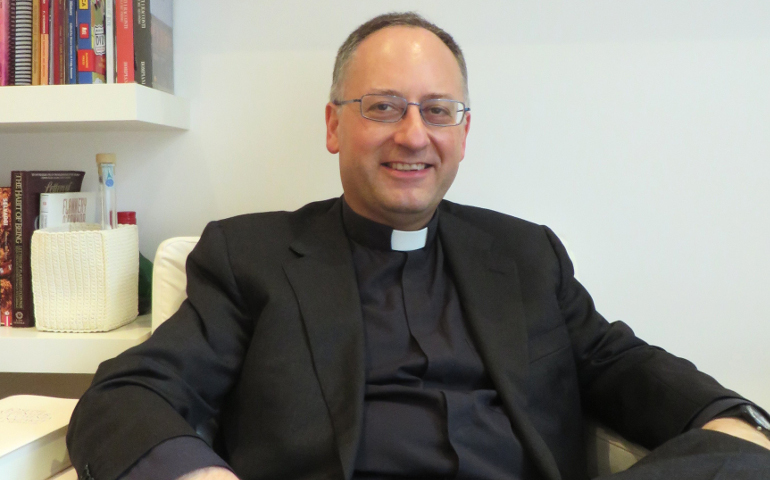 Fr. Antonio Spadaro, an Italian Jesuit who has interviewed Pope Francis, in his office at the Jesuit journal, Civilta Cattolica, in Rome. (RNS / David Gibson)