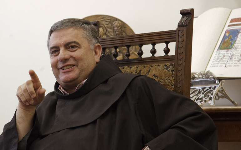 Franciscan Fr. Jose Rodriguez Carballo is pictured at the Franciscan general Curia offices in Rome in 2010. (CNS/Octavio Duran) 