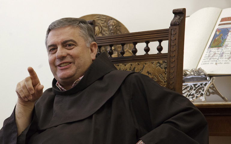 Franciscan Fr. Jose Rodriguez Carballo is pictured at the Franciscan general Curia offices in Rome in 2010. (CNS/Octavio Duran)
