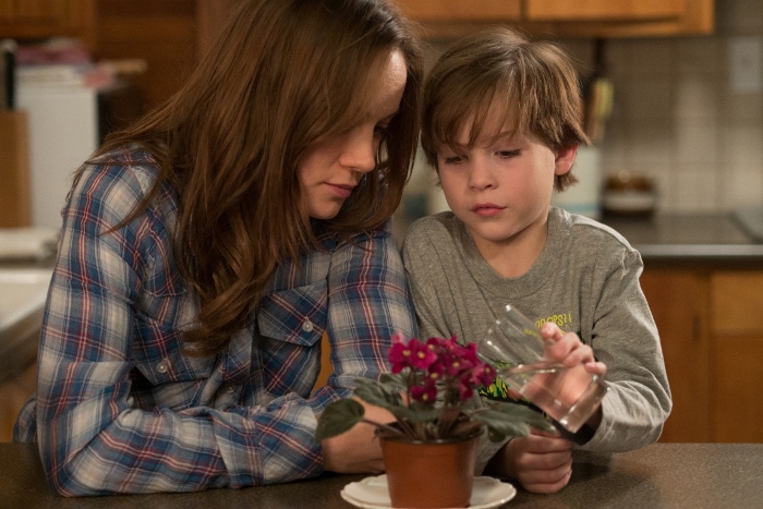 Brie Larson and Jacob Tremblay, in a scene from "Room," directed by Lenny Abrahamson and released Oct. 16, 2015. (Caitlin Cronenberg/courtesy of A24)