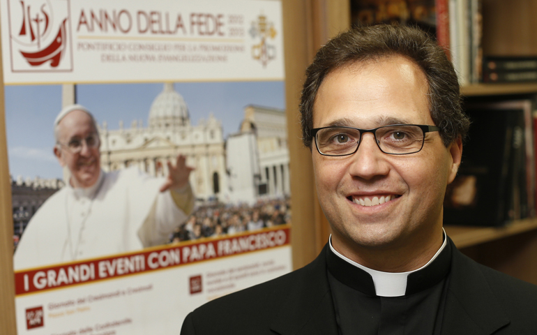 Fr. Geno Sylva of the Pontifical Council for Promoting the New Evangelization at the Vatican on Oct. 22 (CNS/Paul Haring) 