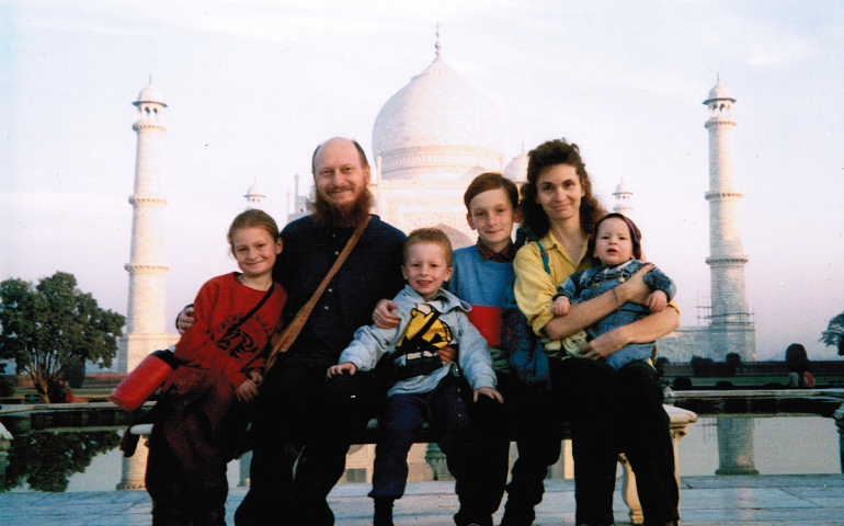 The Schaeffer-Duffys at the Taj, after Aiden’s recovery