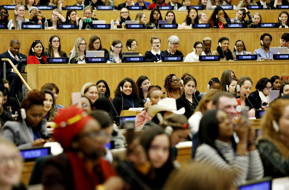 Women participate in an intergenerational dialogue March 13 during the 63rd session of the U.N. Commission on the Status of Women. (UN Women/Ryan Brown, CC BY-NC-ND 2.0)