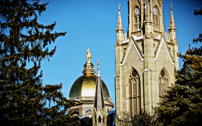 The Basilica of the Sacred Heart and the Golden Dome on the University of Notre Dame campus (Wikimedia Commons/Michael Fernandes)