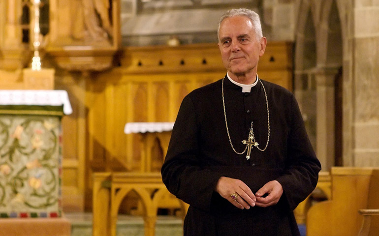 Bishop Richard Williamson in a church in Stockholm, Sweden, in June 2008. (CNS/Catholic Press Photo)