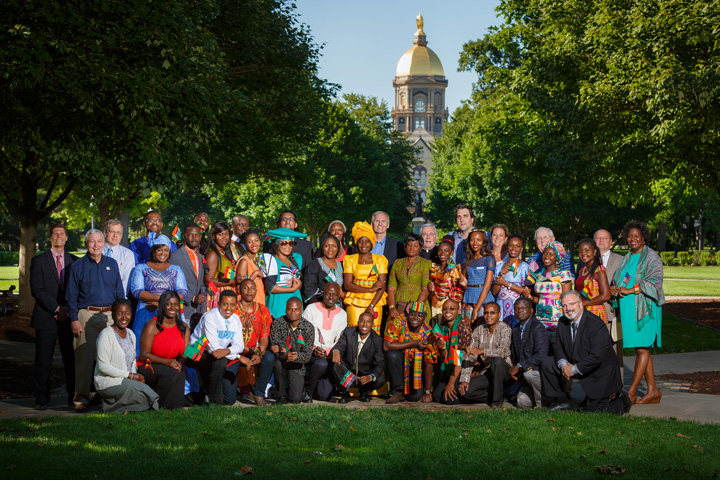 The 2015 group participating in the Mandela Washington Fellowship for Young African Leaders Initiative (YALI) at the University of Notre Dame in South Bend, Ind. (The University of Notre Dame)