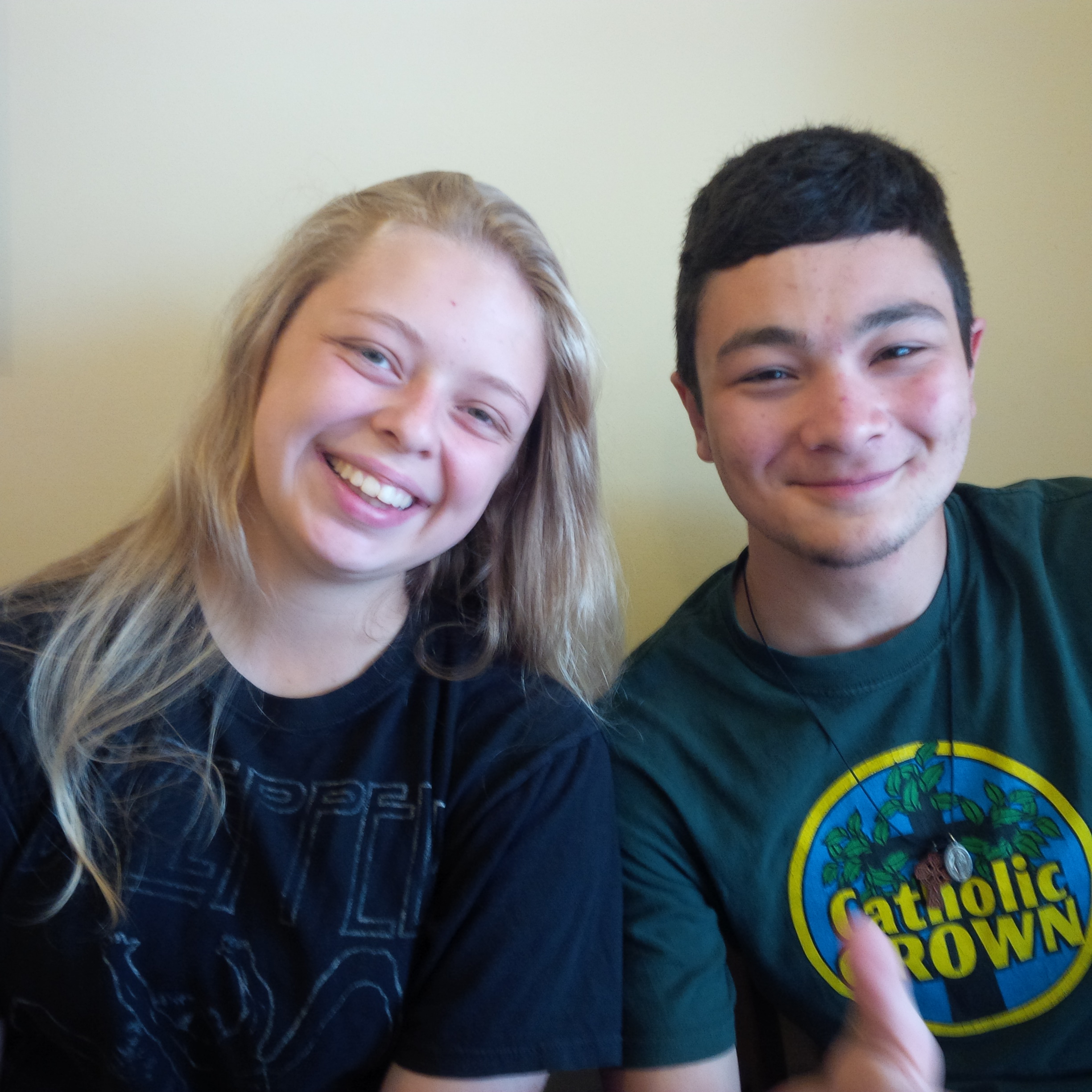 Marisa Ramos, 17, of Anchorage, Alaska, and Daniel Piscoya, 18, of Fairbanks