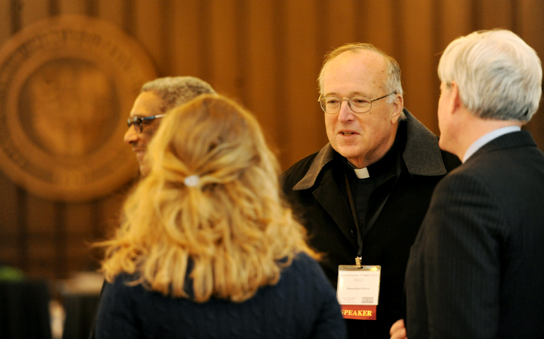 San Diego Bishop Robert McElroy attends the "Erroneous Autonomy: The Dignity of Work" conference Jan. 10 in Washington, D.C. (Courtesy of The Catholic University of America)