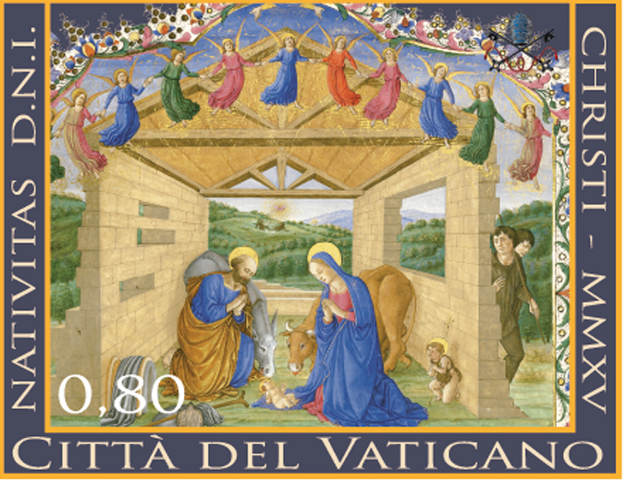 Detail of a Vatican 2015 Christmas stamp.