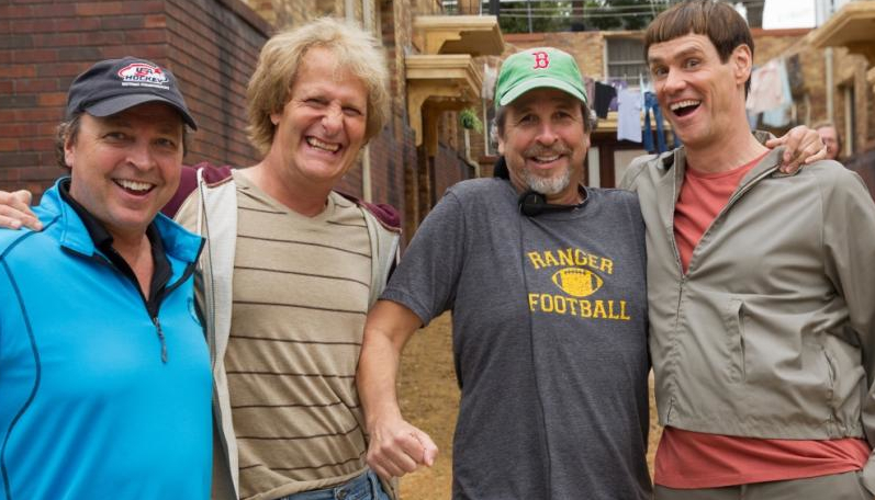 Bobby Farrelly, Jeff Daniels, Peter Farrelly, and Jim Carrey / Universal Pictures