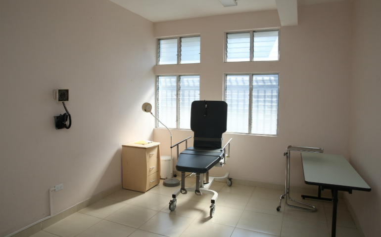 New treatment rooms seen Feb. 16, 2015 at St. Francis de Sales Hospital in Port-au-Prince, Haiti. (CNS photo/Bob Roller)