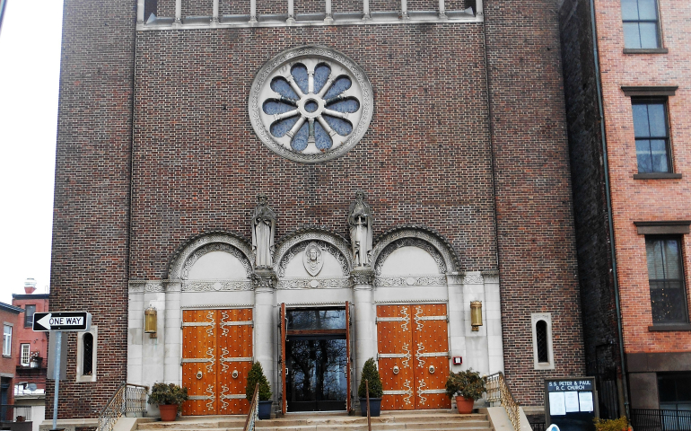 The church of the Catholic Community of Ss. Peter and Paul in Hoboken was dedicated March 18, 1929. (NCR photo/Peter Feuerherd)