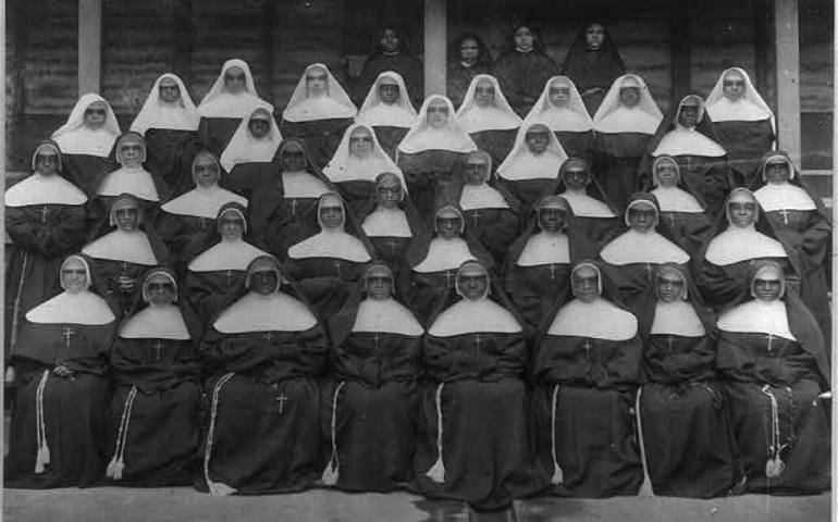 Sisters of the Holy Family at their Motherhouse at 717 Orleans Street, c.1899. (Courtesy of the Library of Congress )