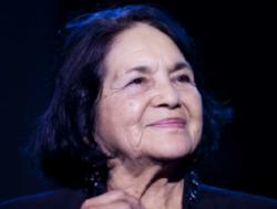 Dolores Huerta at the Latino Inaugural Ball in Washington Jan. 19 (CNS/Paul Haring)