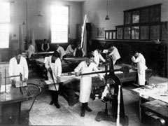 Boys work at the Artane Industrial School in Dublin, Ireland, in this undated photo contained in a report released in 2009 by the Commission to Inquire Into Child Abuse. The report stated that physical and sexual abuse occurred at the school, which was run by the Christian Brothers from 1870 to 1969. (CNS/Commission to Inquire Into Child Abuse)