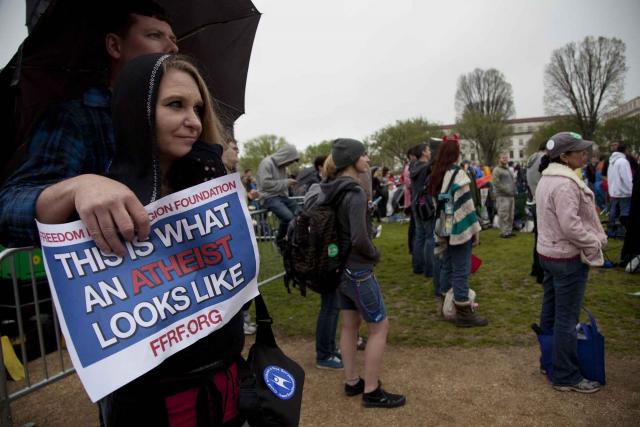 Thousands of atheists and unbelievers gathered March 24 on the National Mall for the Reason Rally. (RNS/Tyrone Turner)