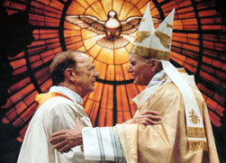 Maciel and Pope John Paull II. Under the new decree, such photos will not be displayed publically in Legionary houses.