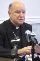 Bishop W. Francis Malooly of Wilmington, Del., speaks during an Oct. 19, 2009, press conference about the Diocese of Wilmington filing for bankruptcy protection to enable it to settle abuse cases. (CNS photo/Don Blake, The Dialog)