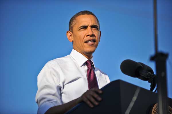 President Barack Obama speaks Jan. 25 at Intel's Fab 42 in Chandler, Ariz. (RNS/Flickr/Intel Photos)