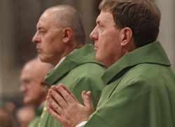 Archbishop Joseph W. Tobin (left) (CNS)