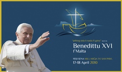 This is the logo for Pope Benedict XVI's April 17-18 visit to the Mediterranean island of Malta.