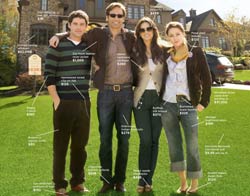 Ben Hollingsworth as Mick, David Duchovny as Steve, Demi Moore as Kate and Amber Heard as Jenn in "The Joneses"
