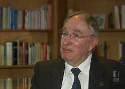 Bishop William Morris. Screen capture of Australian TV News QLD