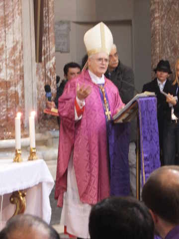 Brazilian Cardinal Odilo Pedro Scherer celebrated Mass at Sant'Andrea al Quirinale,  his titular church in Rome, March 10. (Jason  Berry)