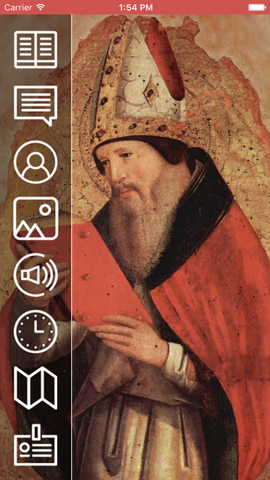 Screen shot of the Augustine's Confessions app