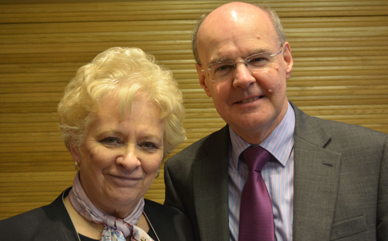 Baroness Nuala O’Loan, former police ombudsman for Northern Ireland, and her husband, Declan O’Loan (Sarah Mac Donald)