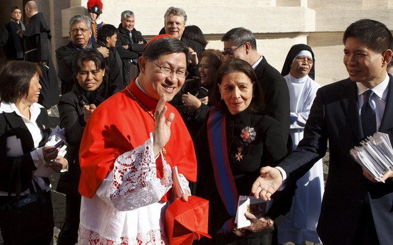 Cardinal Luis Tagle of Manila after becoming a cardinal in November (CNS/Paul Haring)