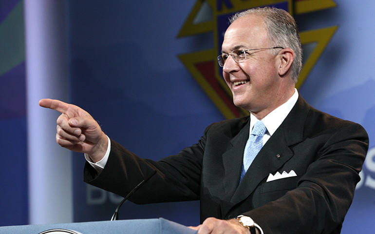 Carl Anderson, leader of the Knights of Columbus fraternal order and one of the most influential lay Catholics in the church, has said that abortion outweighs all other issues in the presidential campaign and Catholics cannot vote for a candidate who supports abortion rights. (Photo courtesy of Knights of Columbus)